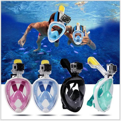 Swimming Diving Full Face Snorkel Mask Genuine Full Set