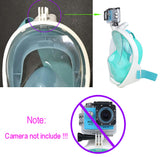 Swimming Diving Full Face Snorkel Mask Genuine Full Set