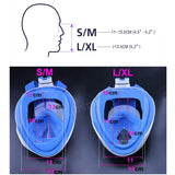 Swimming Diving Full Face Snorkel Mask Genuine Full Set