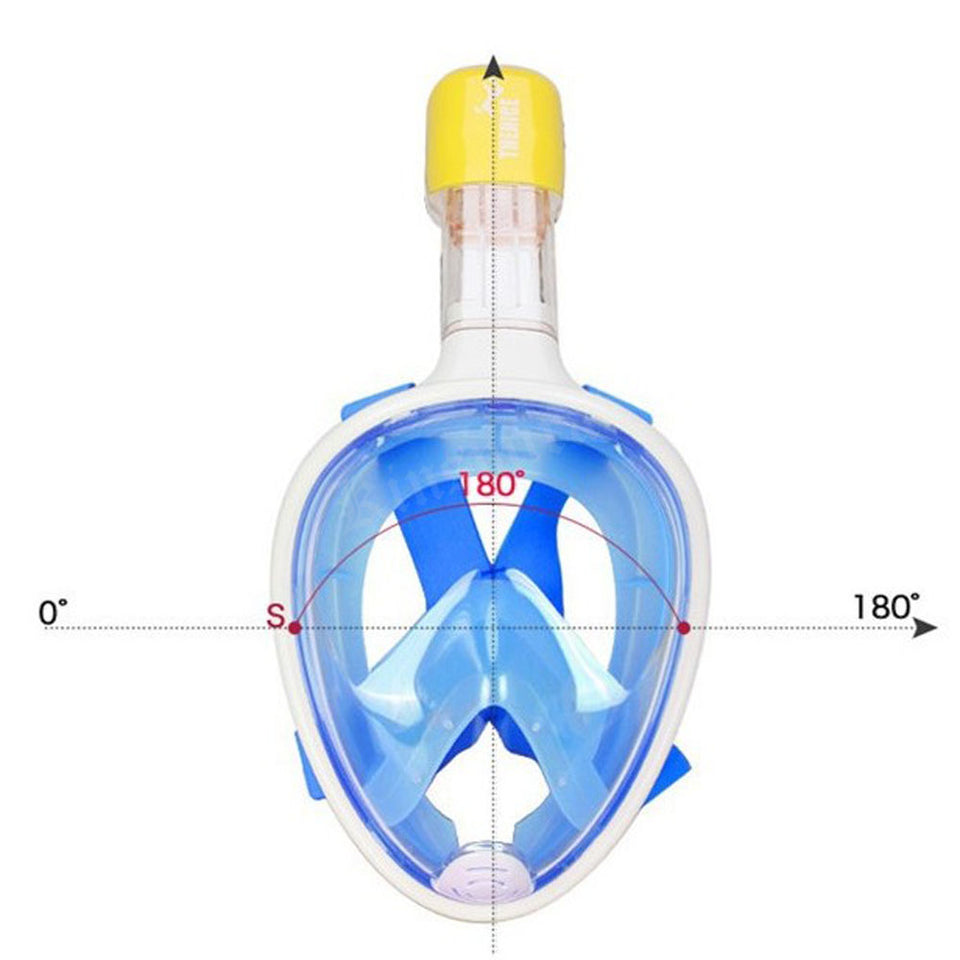 Swimming Diving Full Face Snorkel Mask Genuine Full Set