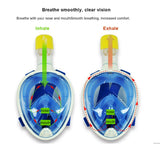 Swimming Diving Full Face Snorkel Mask Genuine Full Set